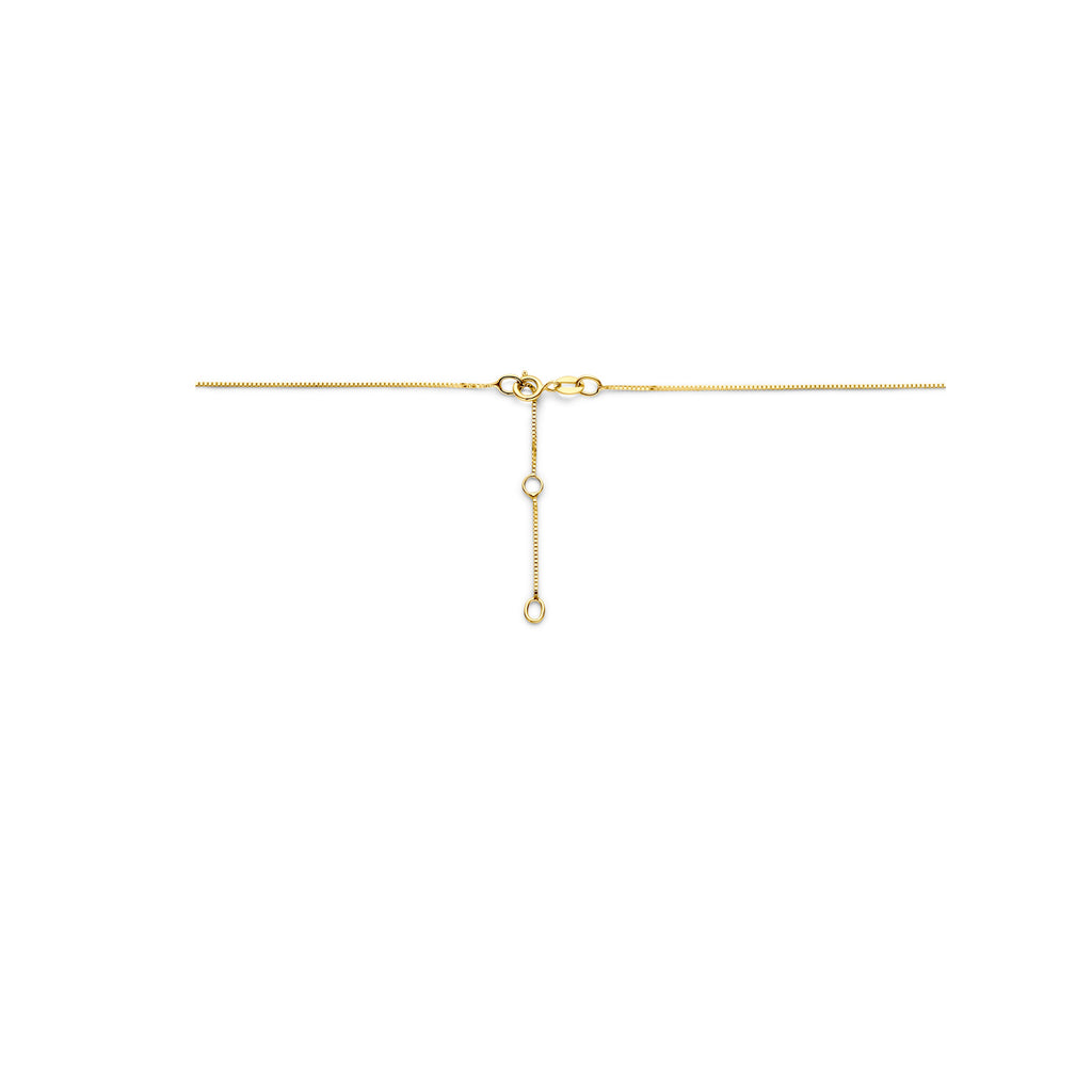 Halskette Rosette Zirkonia 40 - 42 - 44 cm 14K Gelbgold