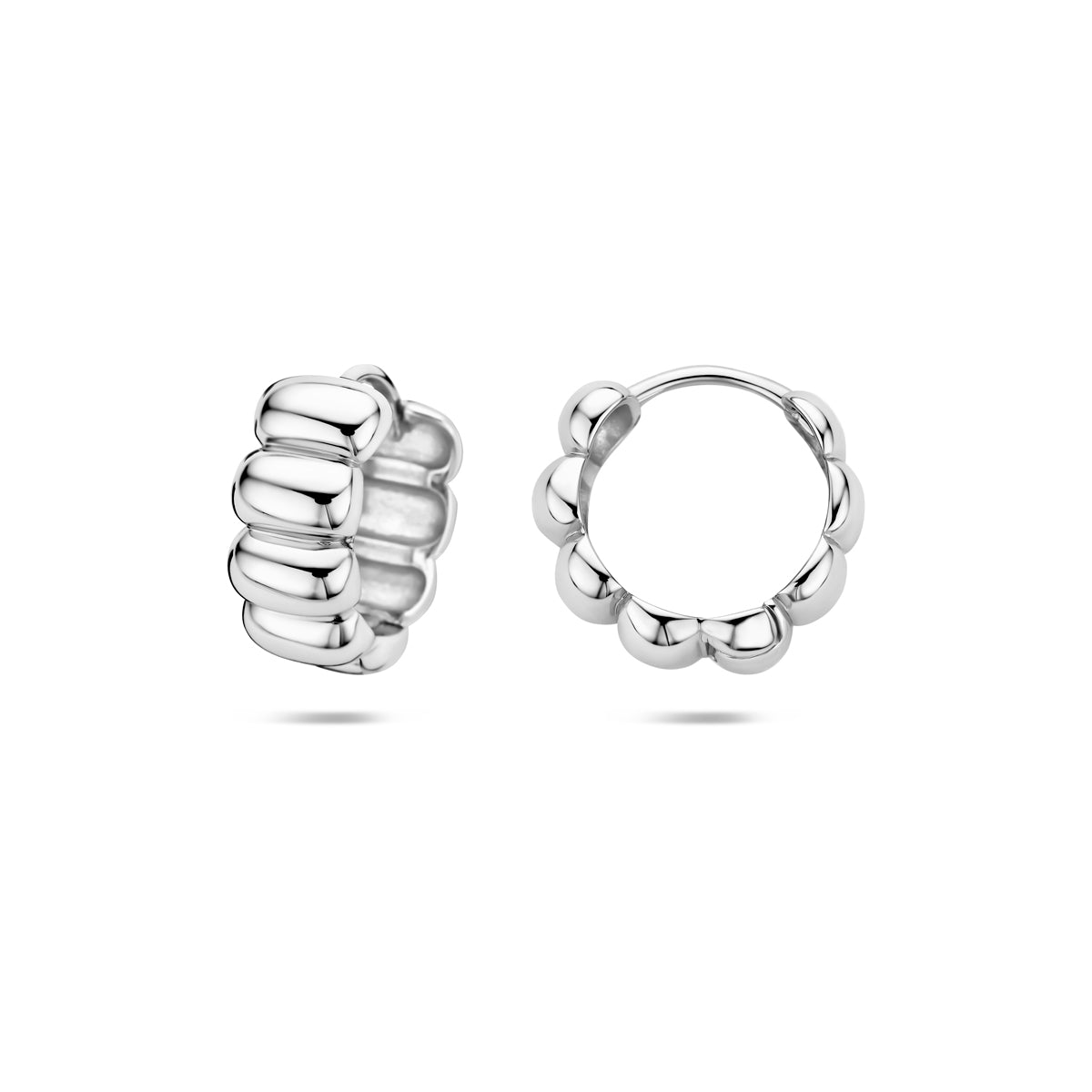 Klappcreolen 13,5 mm Silber rhodiniert