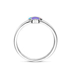 Ring Emaille Hundepfote rhodiniert