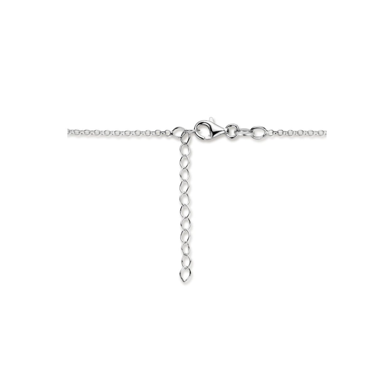 Halskette Schlange 41 + 4 cm Silber rhodiniert