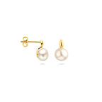 Ohrstecker Perle 10 mm 14K Gelbgold