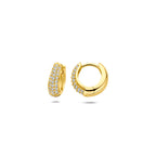 klapoorringen zirkonia buis 4 mm 1 micron zilver verguld (geel)