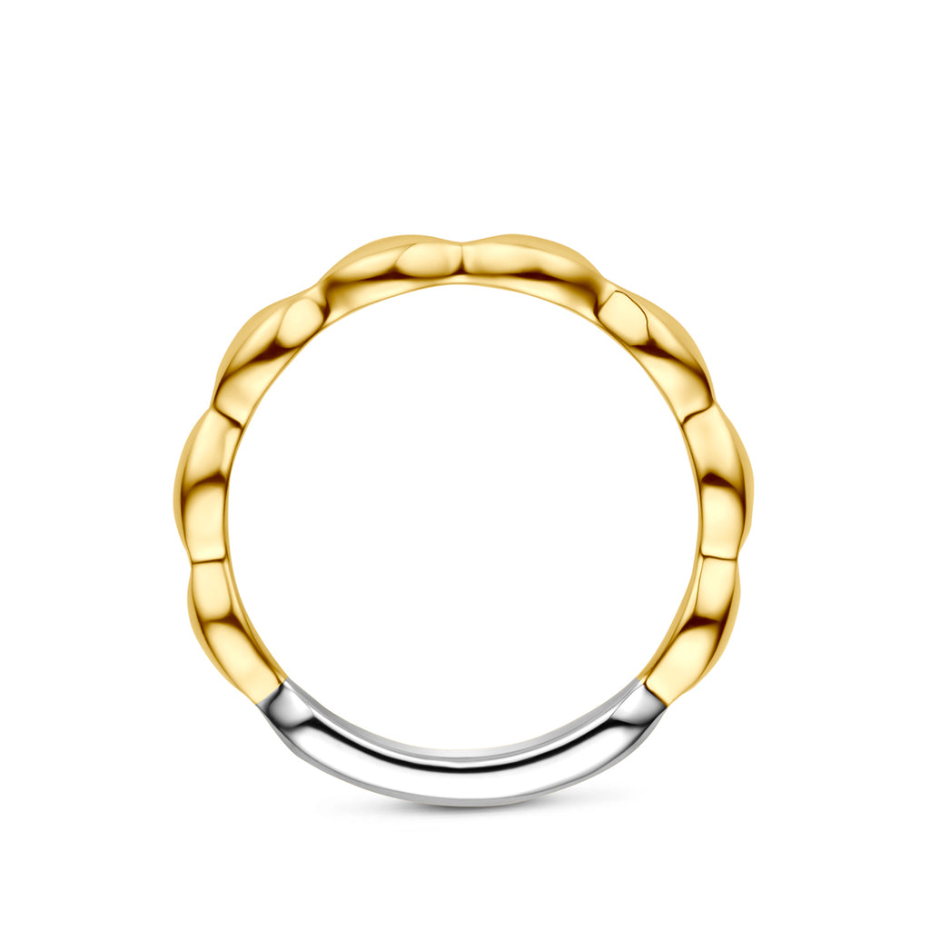 ring 3 micron zilver verguld (geel/rhodium)