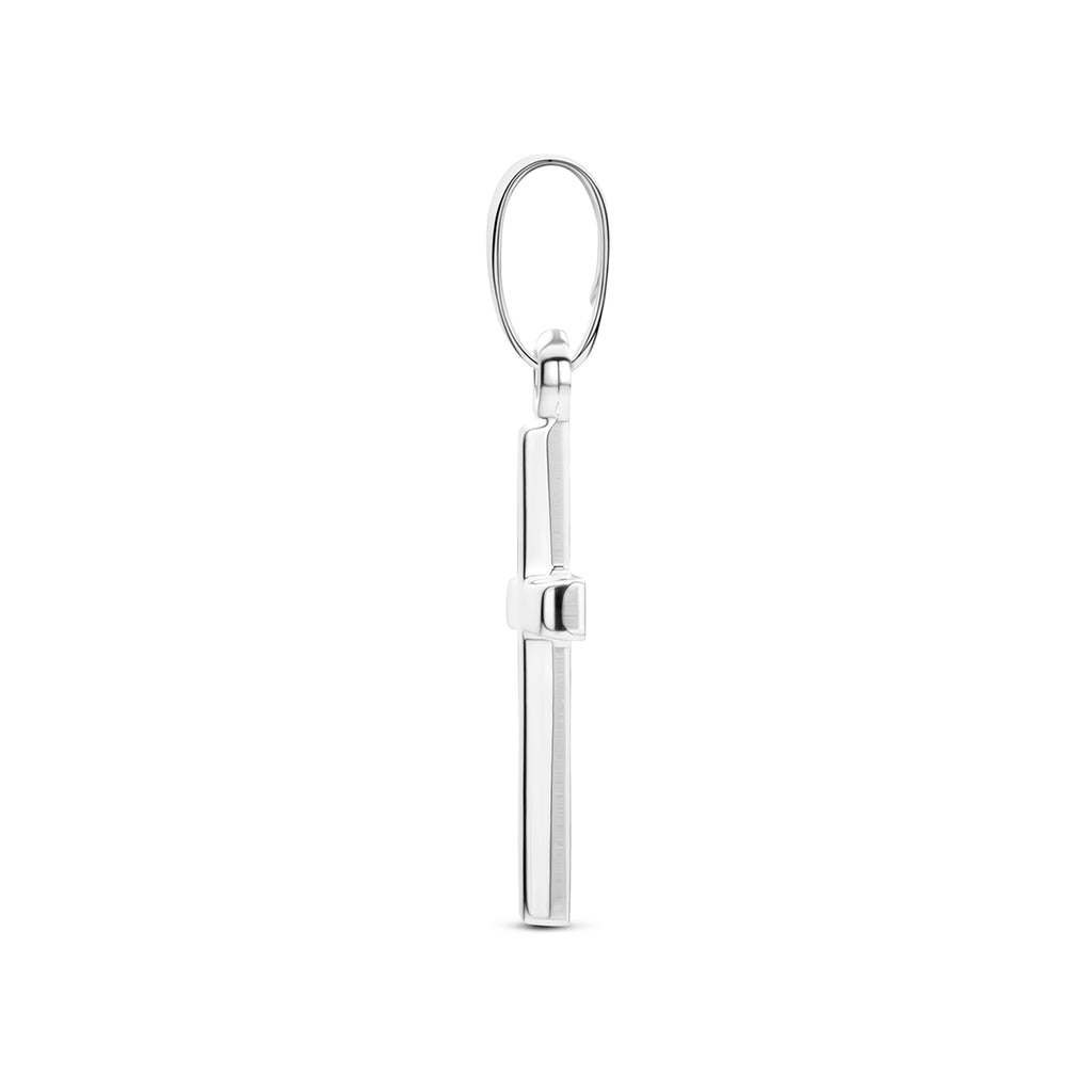 hanger kruis 15 mm zilver wit