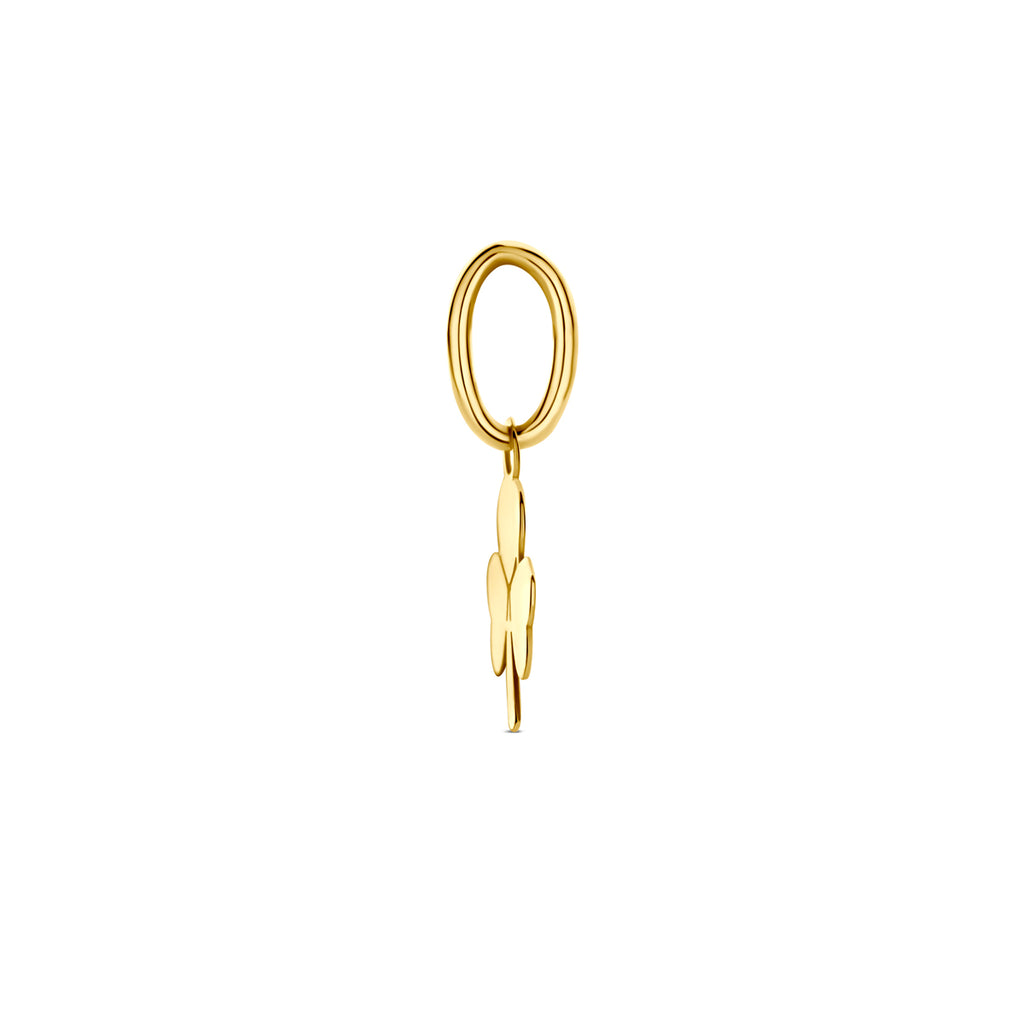 hanger klaver 7 mm 14K geelgoud