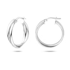 Ohrringe 24,5 mm Silber rhodiniert