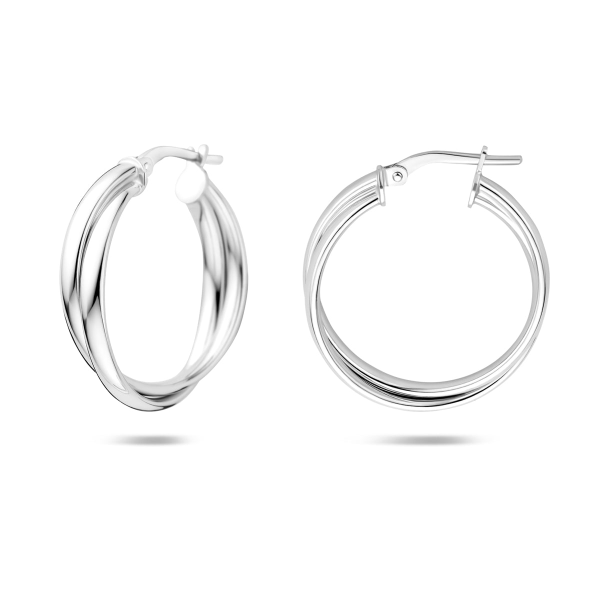 Ohrringe 24,5 mm Silber rhodiniert