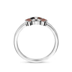 ring emaille hond zilver gerhodineerd