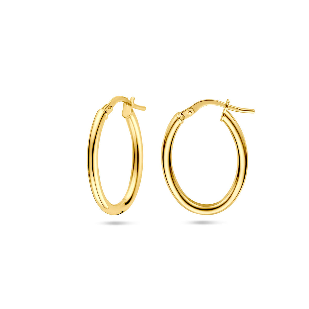 oorringen 23 mm Silgold (geel met zilverkern)