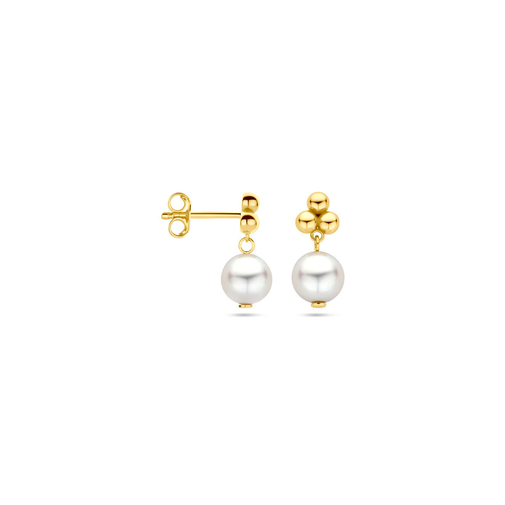 Ohrstecker Perle 15 mm 14K Gelbgold