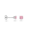 Ohrstecker rosa Zirkonia Silber rhodiniert