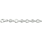 Armband Zirkonia 6,2 mm 18 + 2 cm Silber rhodiniert