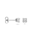 Ohrstecker Zirkonia 4,5 mm Silber rhodiniert