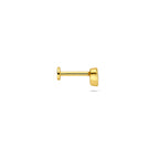 flat back piercing hartje zirkonia 4,5 mm 1 micron zilver verguld (geel)
