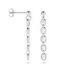 oorhangers koffieboon zilver gerhodineerd