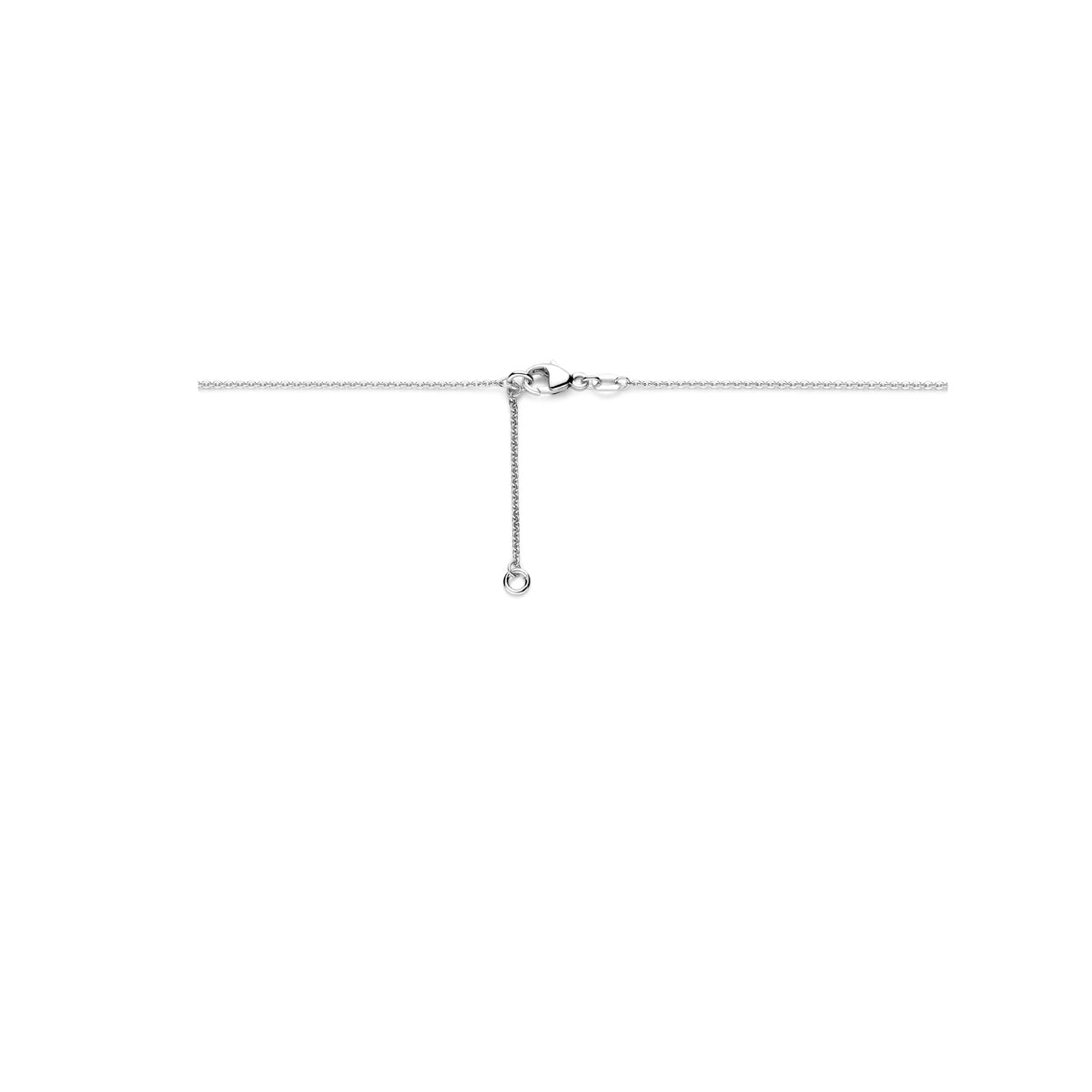Kette Schleife Zirkonia 42 - 45 cm Silber rhodiniert