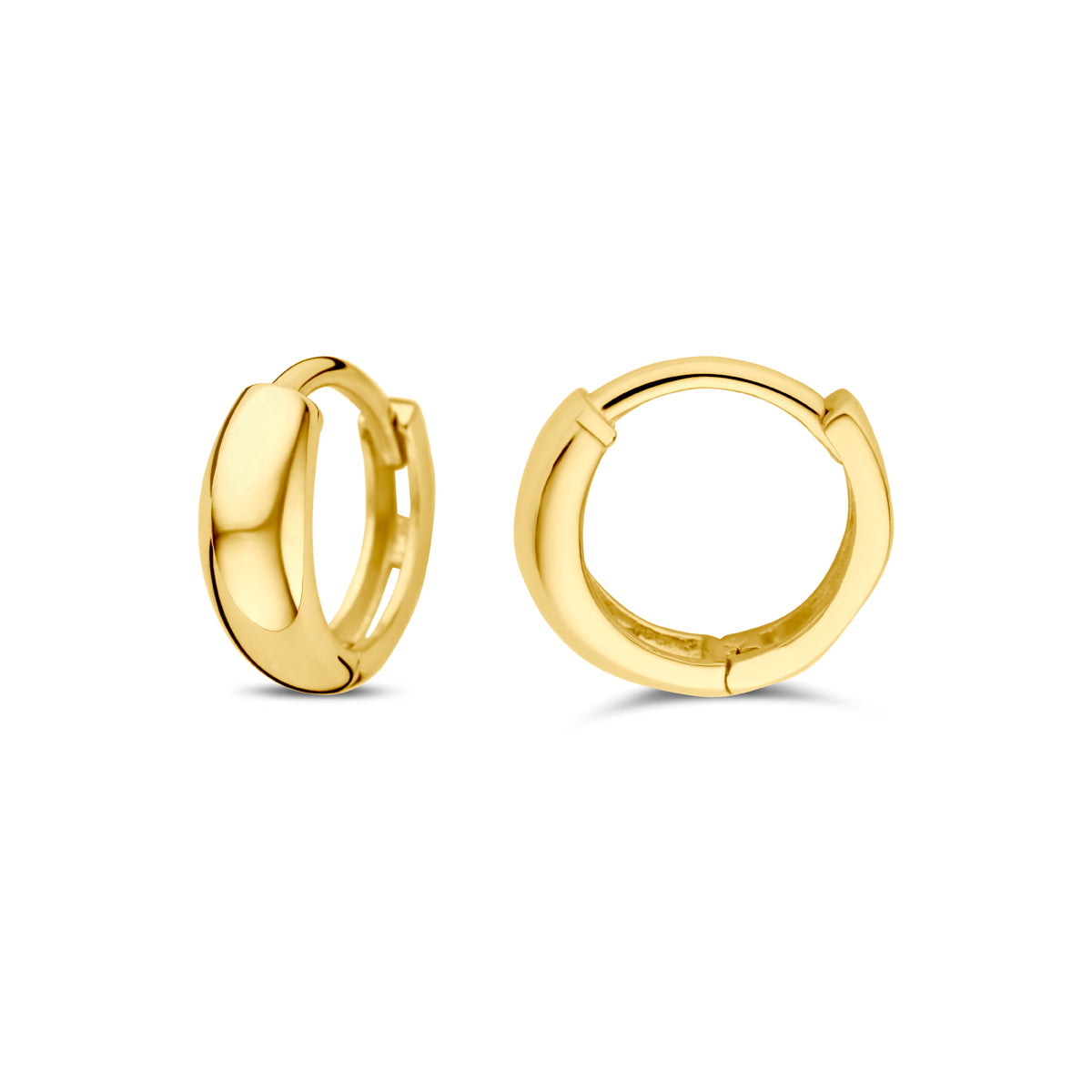 klapoorringen 10 mm 14K geelgoud