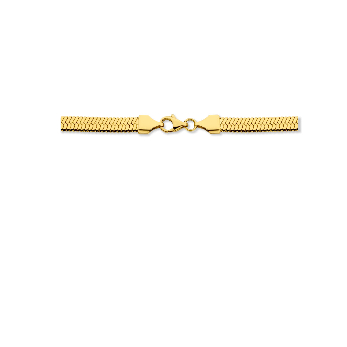 Halskette Schlange flach 6,3 mm 42 cm ionenplattierter Edelstahl