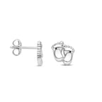 Ohrstecker Babyfüße 8 mm rhodiniertes Silber