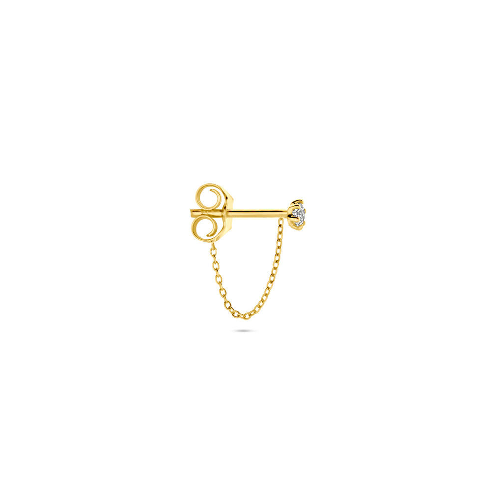 Ohrstecker Diamant 0,05 ct h si pro Stück 14 K Gelbgold