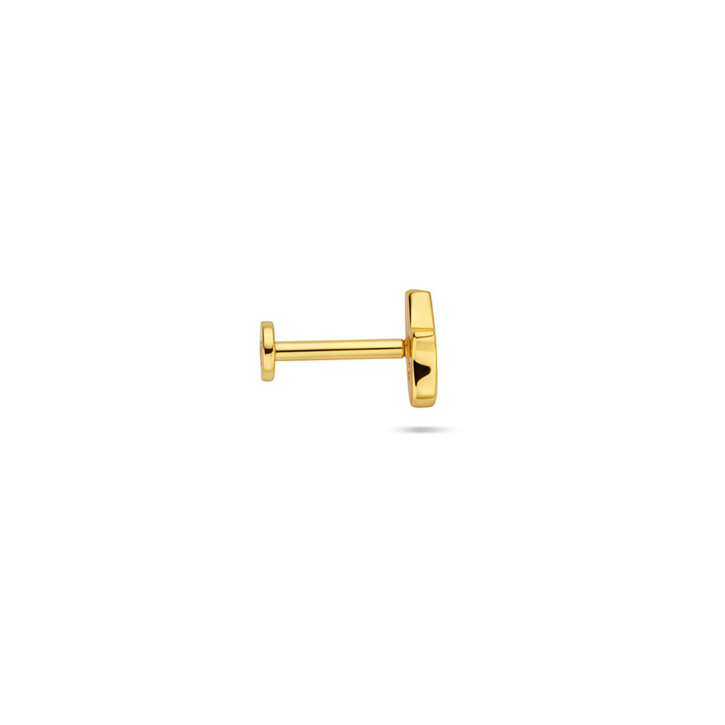 flat back piercing hand van fatima zirkonia 6 mm 1 micron zilver verguld (geel)
