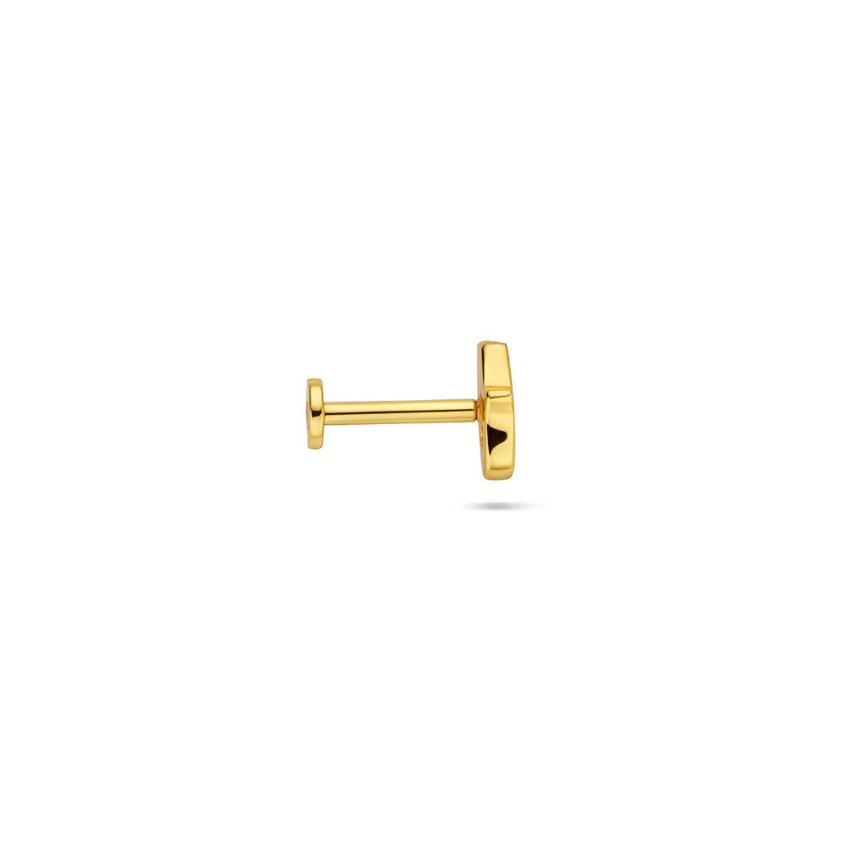 flat back piercing hand van fatima zirkonia 6 mm 1 micron zilver verguld (geel)
