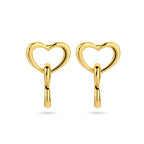 oorhangers hartjes 13 mm 1 micron zilver verguld (geel)