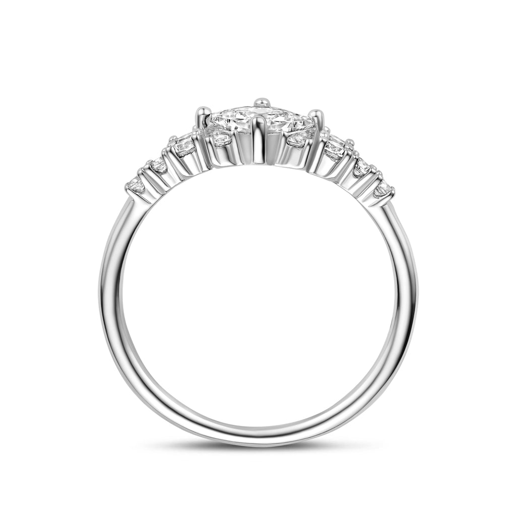 ring zirkonia zilver gerhodineerd