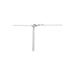 collier love 41 + 5 cm zilver gerhodineerd
