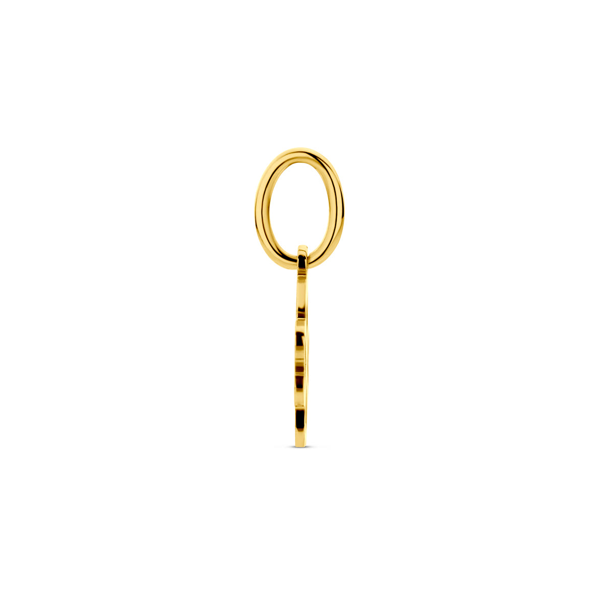 hanger klavertje 8,5 mm 14K geelgoud