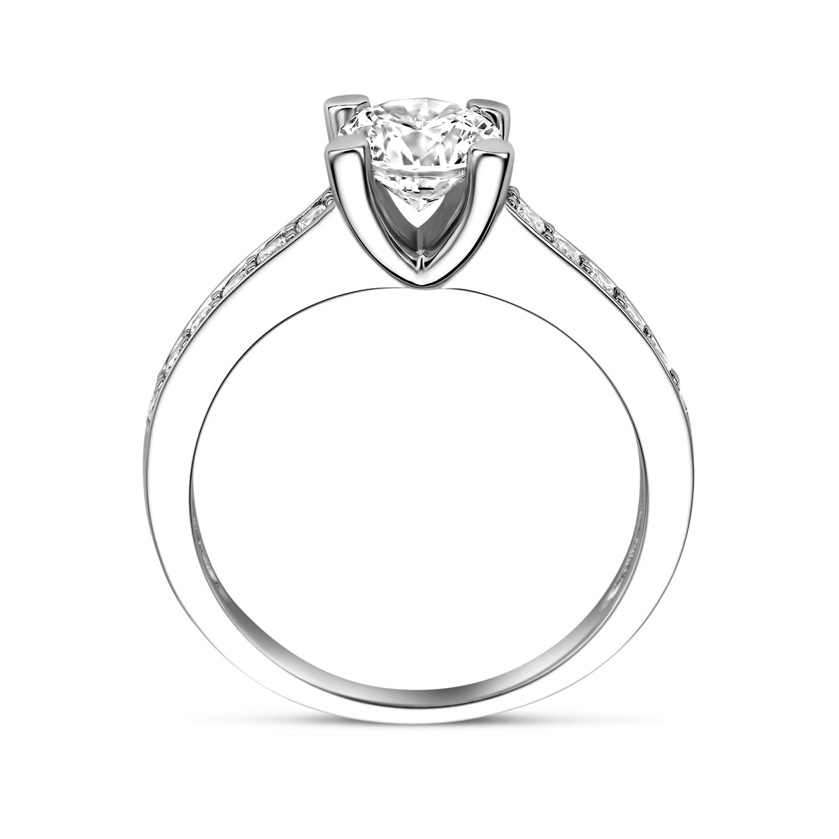 Ring Zirkonia Silber rhodiniert
