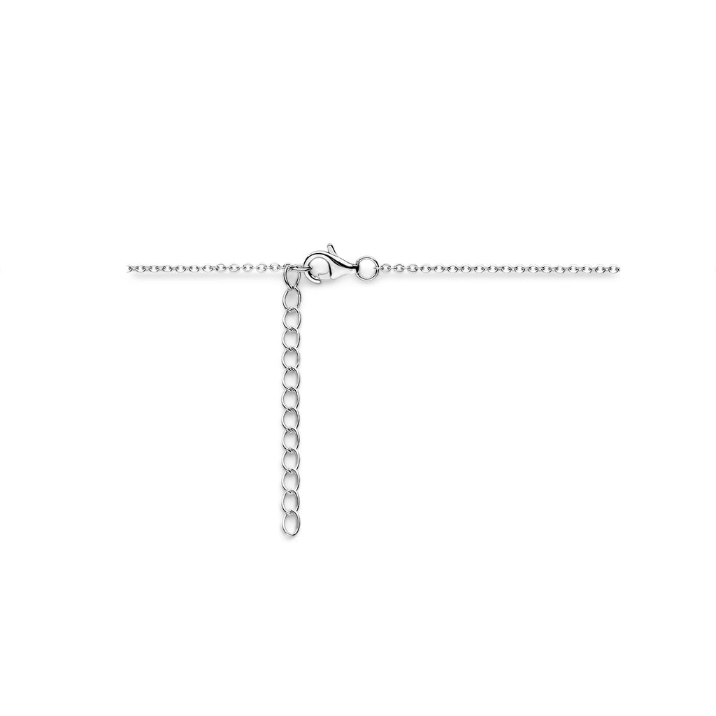 Halskette Herzen 41 + 4 cm Silber rhodiniert