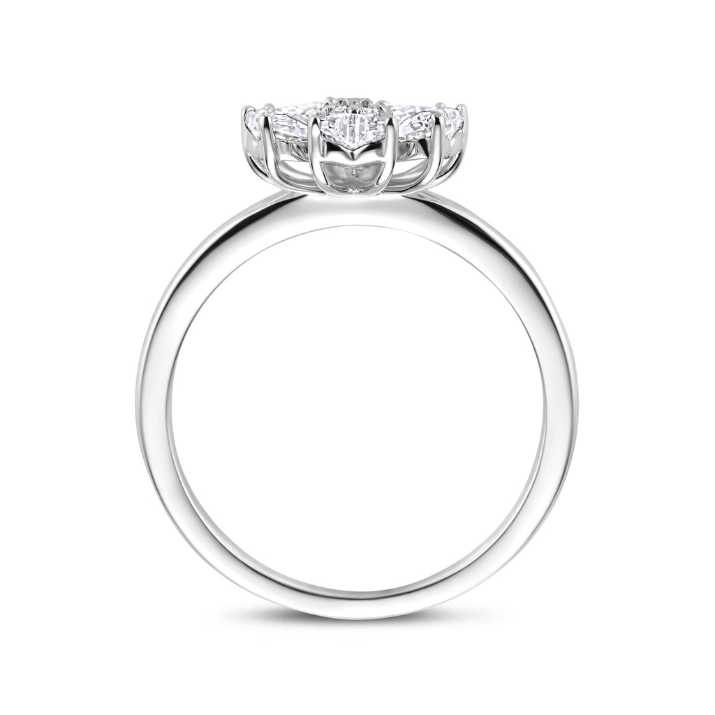 Ring Zirkonia Silber rhodiniert