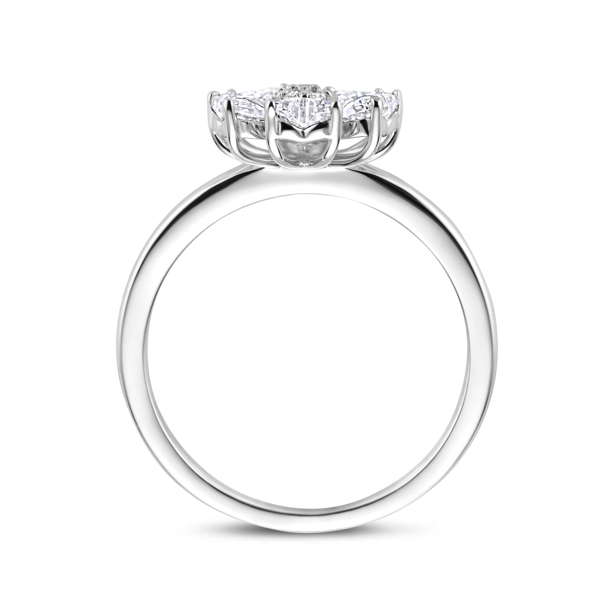 Ring Zirkonia Silber rhodiniert