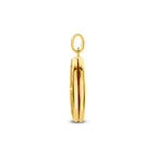 medaillon ovaal gravure 17 mm 14K geelgoud - ovaal