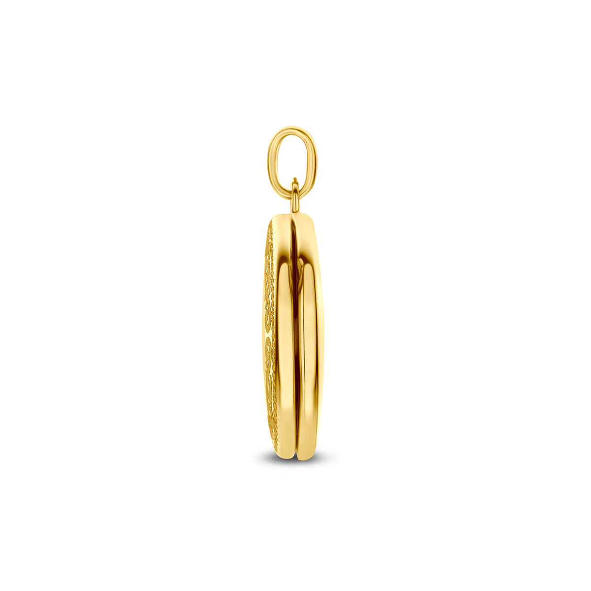 medaillon ovaal gravure 17 mm 14K geelgoud - ovaal
