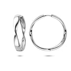 klapoorringen 40 mm zilver gerhodineerd