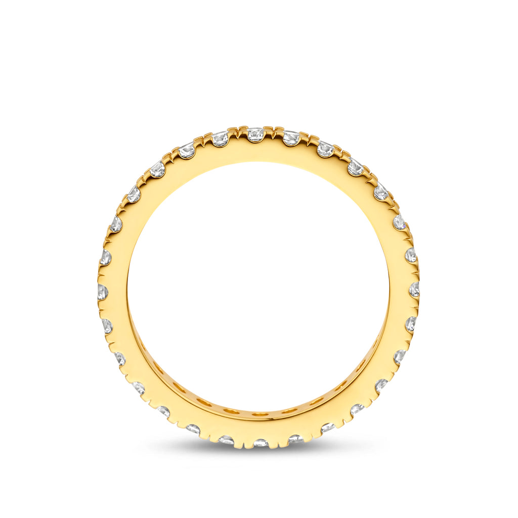 Ring Zirkonia 3 Mikron silbervergoldet (gelb)