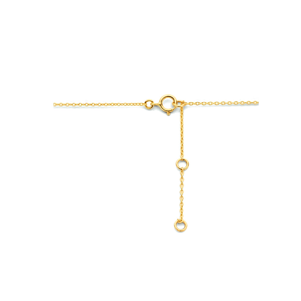 collier infinity en bolletjes 40 - 42 - 44 cm 14K geelgoud
