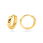 9k Klappcreolen diamantiert 13 mm 9K gelb
