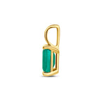 hanger smaragd 11 mm 14K geelgoud