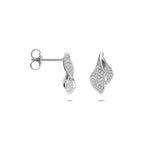 Ohrstecker Zirkonia 14 mm silber rhodiniert