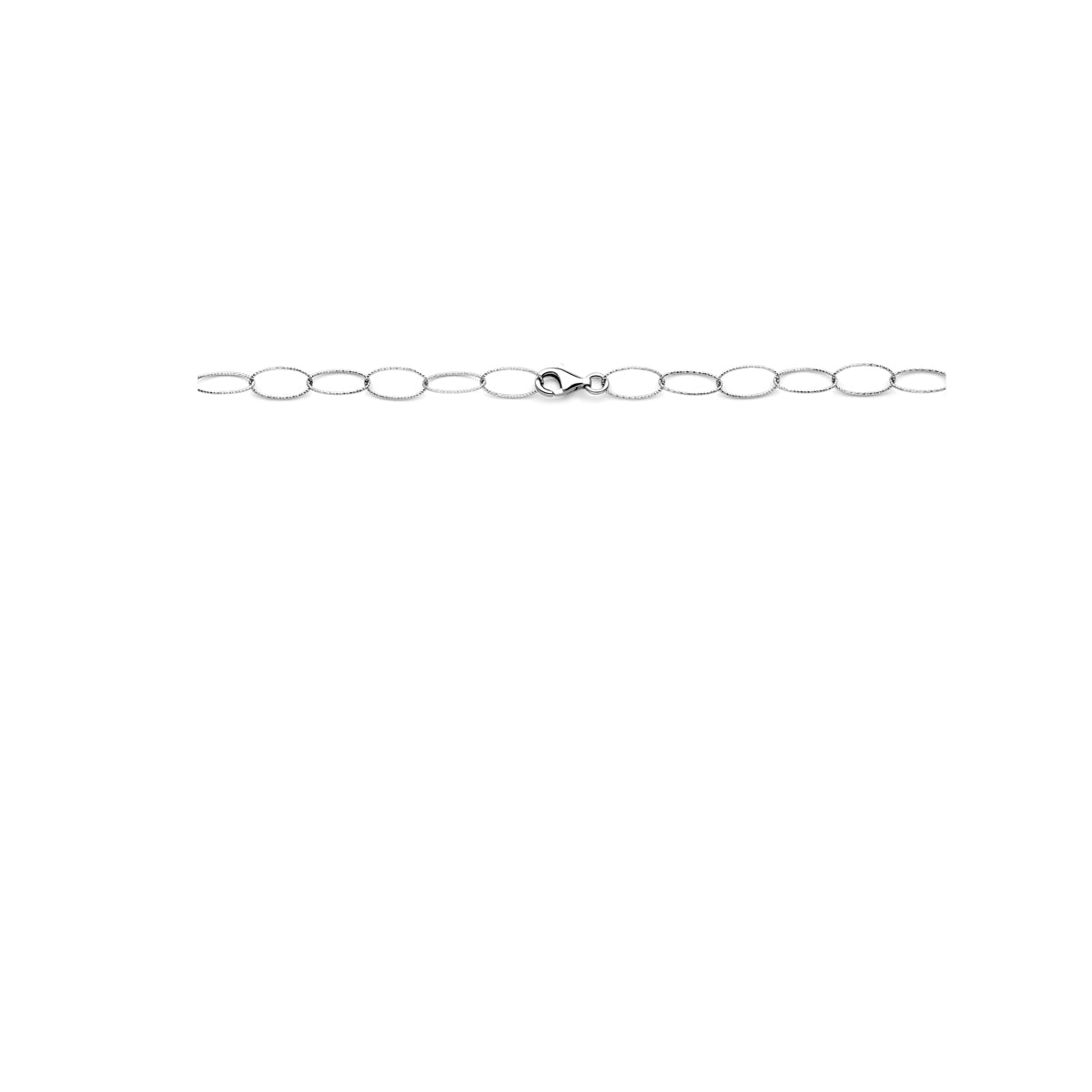collier anker gediamanteerd 6,4 mm 45 cm zilver gerhodineerd