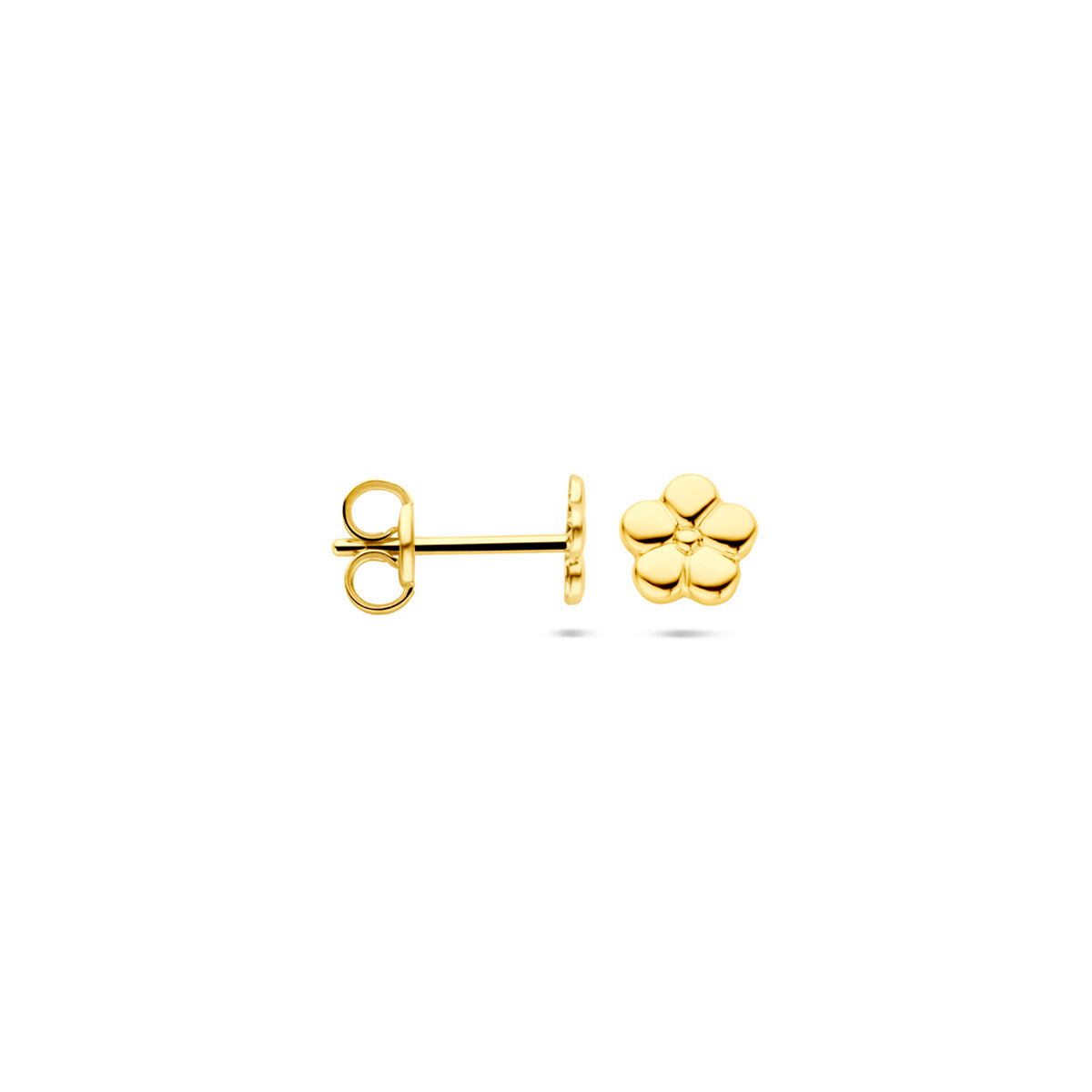 Ohrstecker Blüte 5 mm 14K Gelbgold
