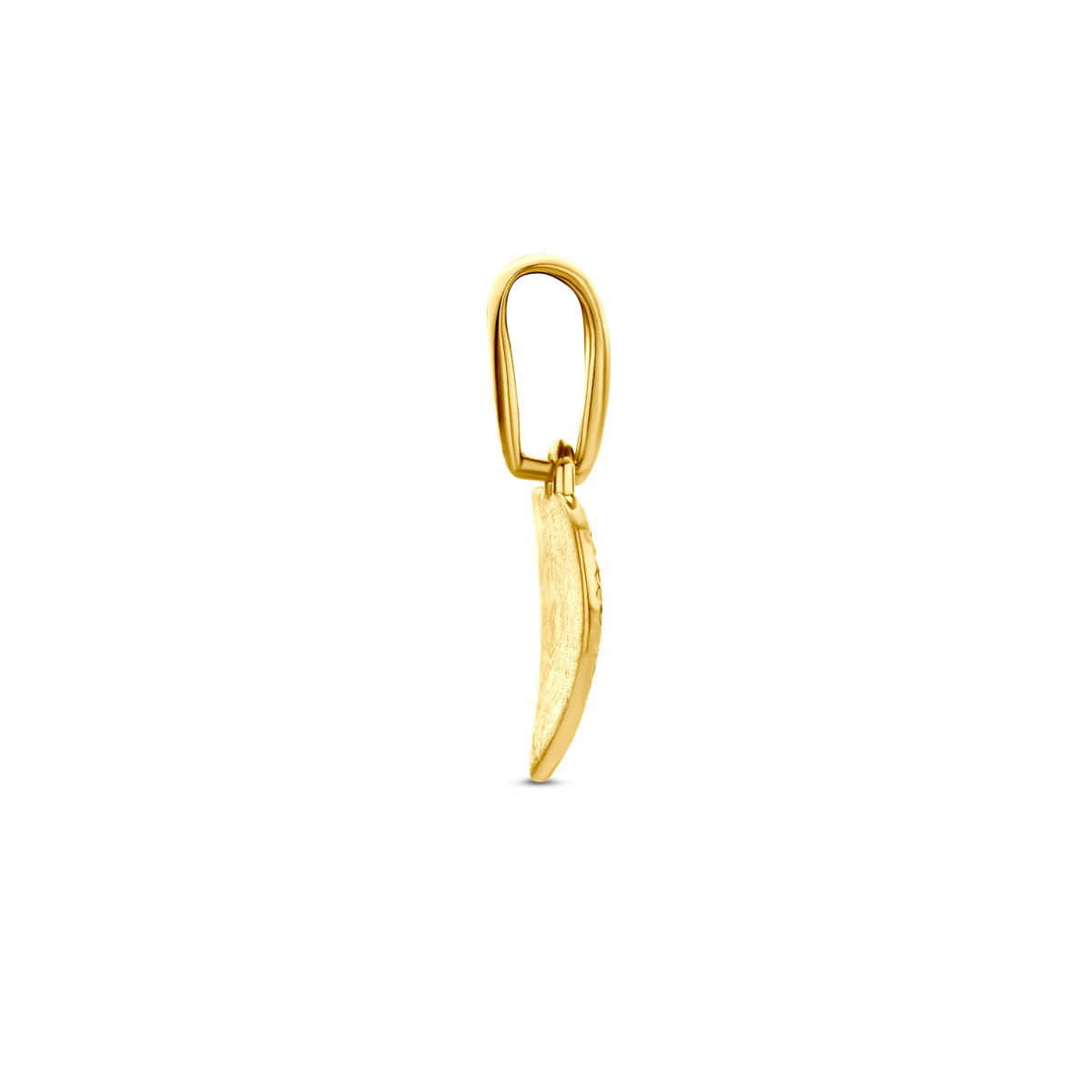 hanger hartje poli/mat 13 mm 14K geelgoud