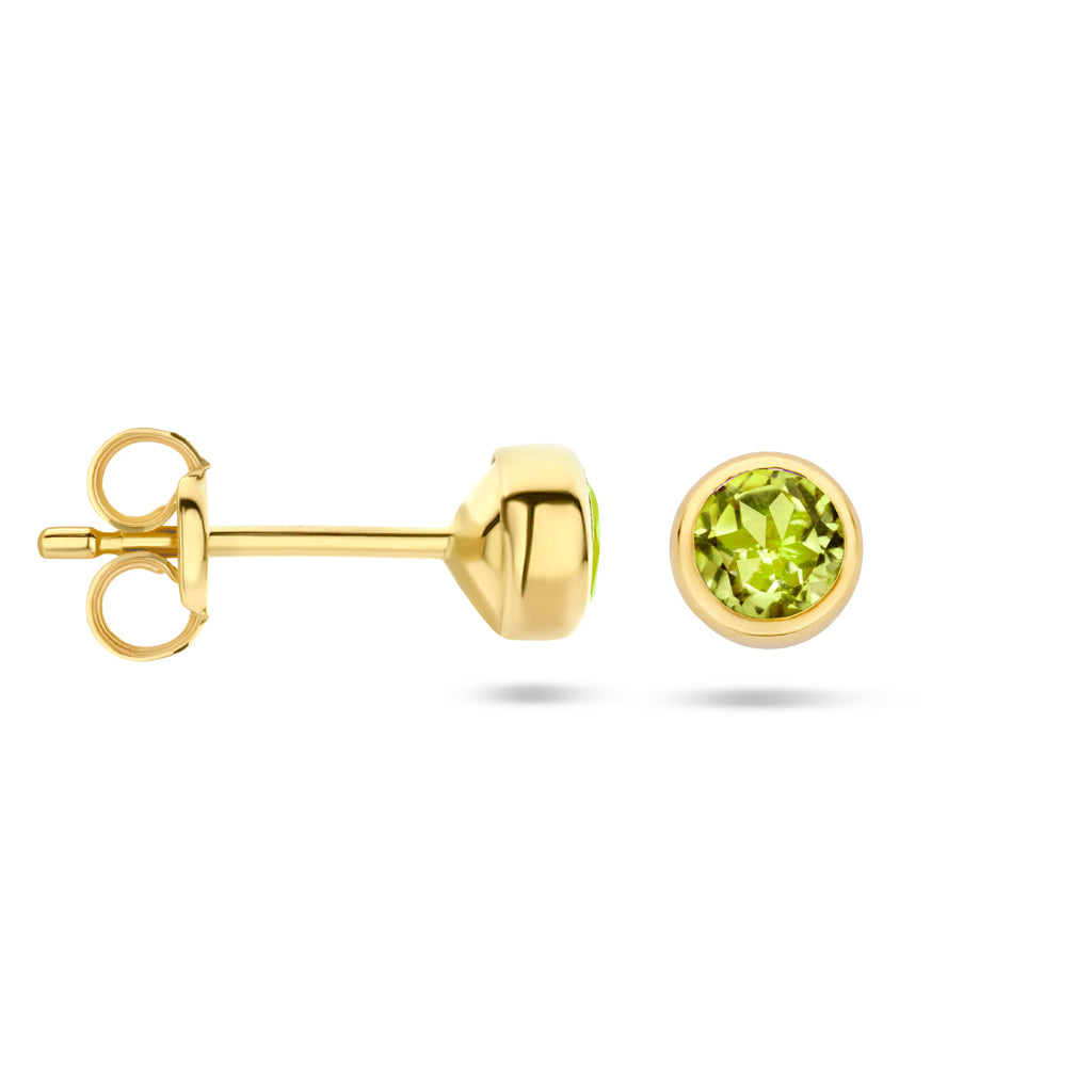 Ohrstecker Peridot 14K Gelbgold