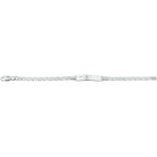 graveerarmband valkenoog plaat met hartje 5,0 mm 16 - 18 cm zilver wit