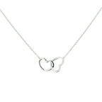 Halskette Herz 1,2 mm 40 + 5 cm Silber rhodiniert