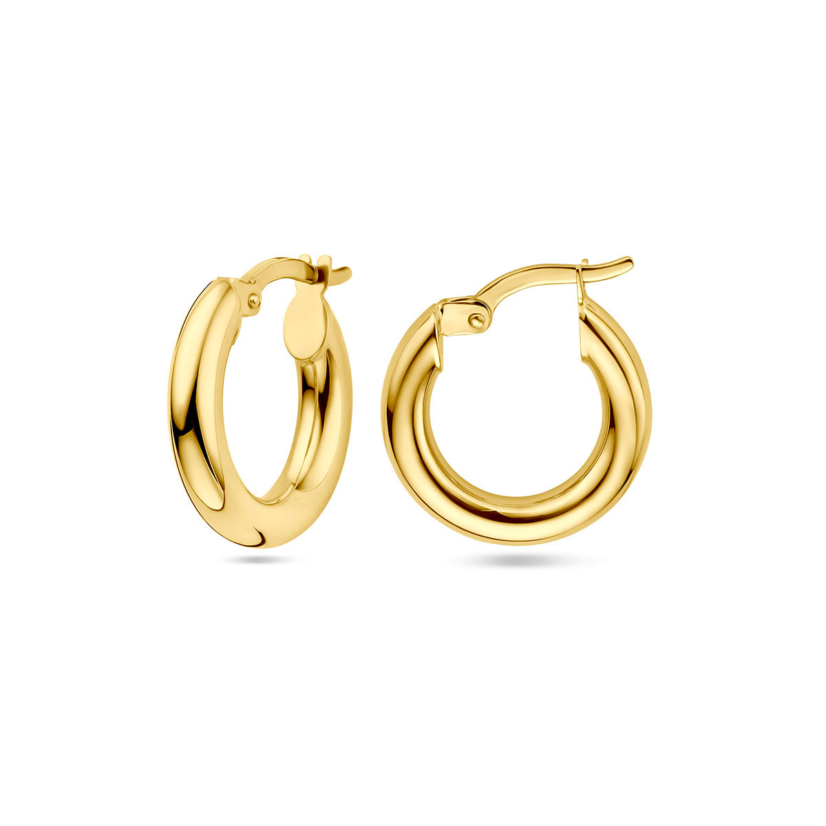 Ohrringe 3,0 mm Rundrohr 14K Gelbgold