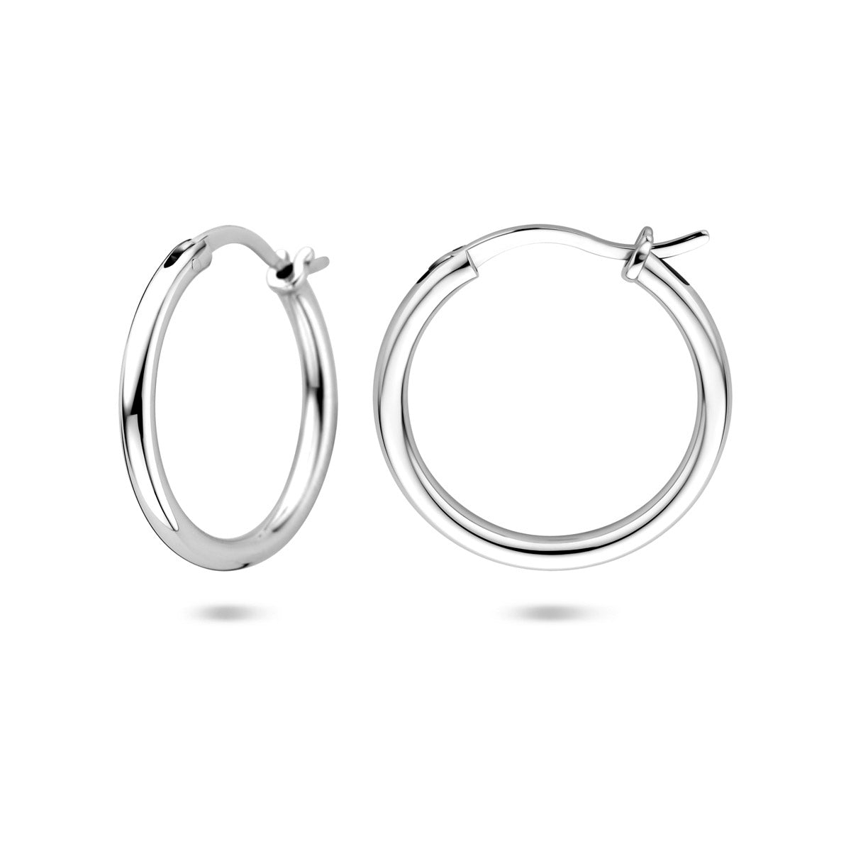 oorringen 19 mm zilver gerhodineerd